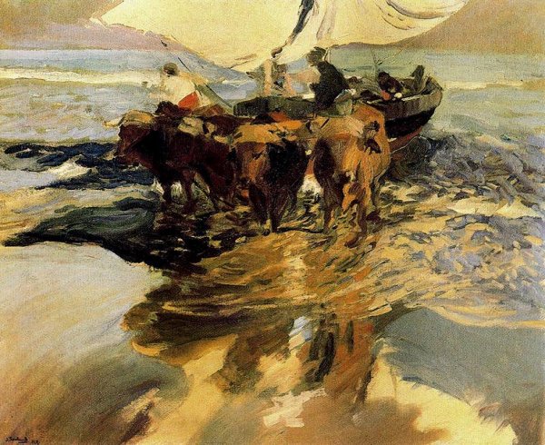 Main Product Photo of In Hope of the Fishing Painting by Joaquin Sorolla y Bastida