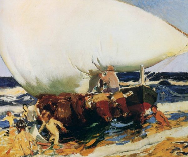 Main Product Photo of In the Beach, Valencia Painting by Joaquin Sorolla y Bastida