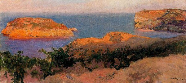 Main Product Photo of Isla del Cap Marti, Javea Painting by Joaquin Sorolla y Bastida