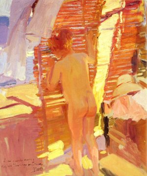 La Nina Curiosa by Joaquin Sorolla y Bastida Oil Painting