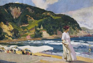 Maria on the Beach, Zarauz by Joaquin Sorolla y Bastida Oil Painting
