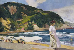 Maria on the Beach, Zarauz Oil painting by Joaquin Sorolla y Bastida