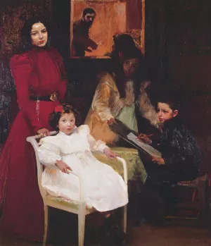 My Family by Joaquin Sorolla y Bastida Oil Painting