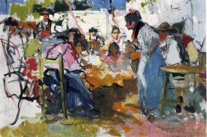Net Menders in Valencia Oil painting by Joaquin Sorolla y Bastida