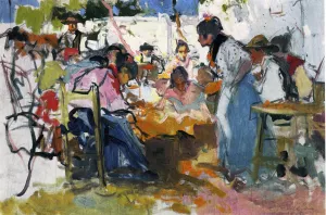 Net Menders in Valencia Oil painting by Joaquin Sorolla y Bastida