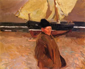 Old Valencian Fisherman Oil painting by Joaquin Sorolla y Bastida