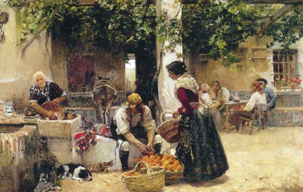 Main Product Photo of Orange Seller Painting by Joaquin Sorolla y Bastida