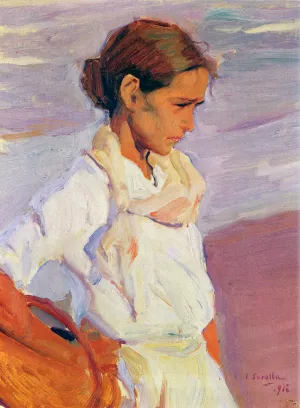 Pescadora Valenciana painting by Joaquin Sorolla y Bastida