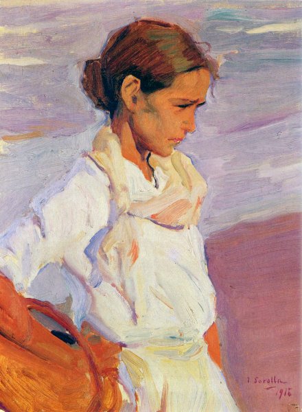Main Product Photo of Pescadora Valenciana Painting by Joaquin Sorolla y Bastida