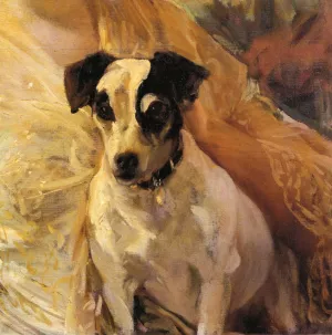 Portrait of a Jack Russell by Joaquin Sorolla y Bastida Oil Painting