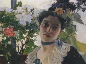 Portrait of Clothilde by Joaquin Sorolla y Bastida Oil Painting