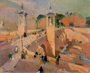 Puente de Real by Joaquin Sorolla y Bastida - Oil Painting Reproduction
