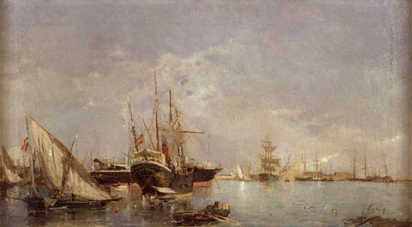 Main Product Photo of Puerto de Valencia Painting by Joaquin Sorolla y Bastida