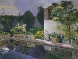 Reservoir at the Alcazar in Seville by Joaquin Sorolla y Bastida Oil Painting