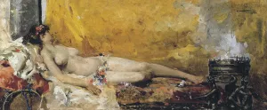 Resting Bacchante by Joaquin Sorolla y Bastida Oil Painting