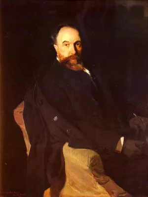 Retrato de Don Aureliano de Beruete by Joaquin Sorolla y Bastida - Oil Painting Reproduction