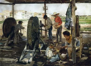 Ropemakers painting by Joaquin Sorolla y Bastida