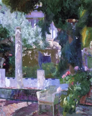 Rose Bush at the Sorolla House by Joaquin Sorolla y Bastida Oil Painting