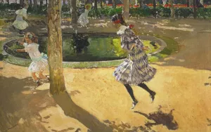 Skipping Rope at La Granja by Joaquin Sorolla y Bastida Oil Painting