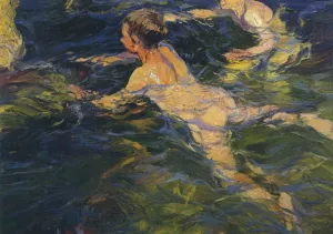Swimmers, Javea by Joaquin Sorolla y Bastida Oil Painting