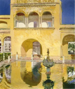 The Alcazar at Seville by Joaquin Sorolla y Bastida - Oil Painting Reproduction