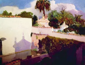 The Alcazar by Joaquin Sorolla y Bastida Oil Painting