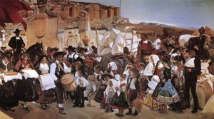 The Bread Fiesta Castile by Joaquin Sorolla y Bastida Oil Painting