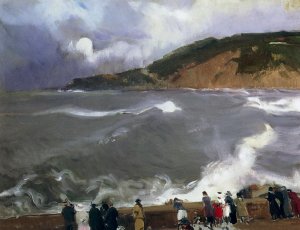The Breakwater of San Sebastian by Joaquin Sorolla y Bastida Oil Painting