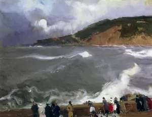 The Breakwater of San Sebastian by Joaquin Sorolla y Bastida Oil Painting