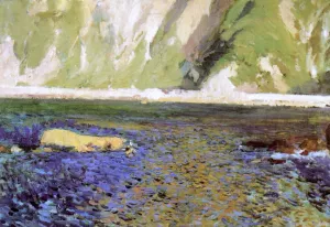 The Coast near San Sebastian Oil painting by Joaquin Sorolla y Bastida