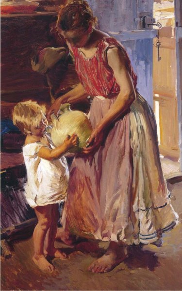 Main Product Photo of The Drinking Jug Painting by Joaquin Sorolla y Bastida