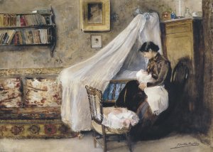 The First Child by Joaquin Sorolla y Bastida Oil Painting