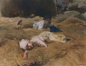 The Nap, Asturias by Joaquin Sorolla y Bastida Oil Painting