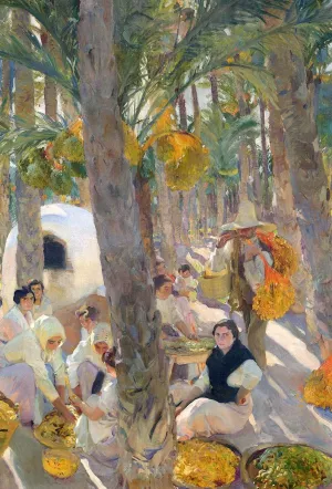 The Palm Grove by Joaquin Sorolla y Bastida - Oil Painting Reproduction