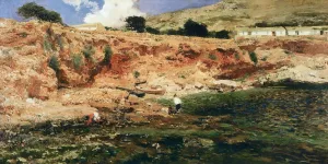 The Small Cove, Javea by Joaquin Sorolla y Bastida - Oil Painting Reproduction