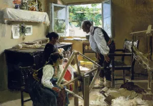The Suckling Child by Joaquin Sorolla y Bastida Oil Painting