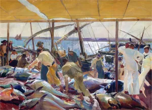 The Tunny Catch by Joaquin Sorolla y Bastida - Oil Painting Reproduction