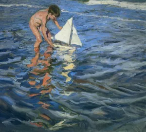 The Young Yachtsman by Joaquin Sorolla y Bastida - Oil Painting Reproduction