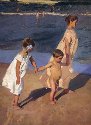To the Water, Valencia by Joaquin Sorolla y Bastida Oil Painting