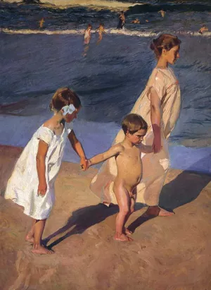 To the Water, Valencia by Joaquin Sorolla y Bastida - Oil Painting Reproduction