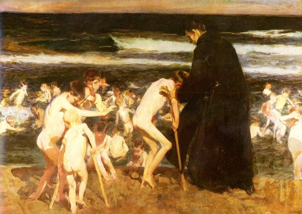 Main Product Photo of Triste Herencia Painting by Joaquin Sorolla y Bastida