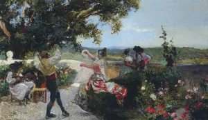 Valencian Dance in an Orange Grove by Joaquin Sorolla y Bastida Oil Painting