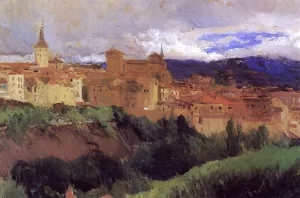 View of Segovia by Joaquin Sorolla y Bastida - Oil Painting Reproduction