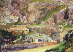 Windmills on the Tagus, Toledo by Joaquin Sorolla y Bastida - Oil Painting Reproduction