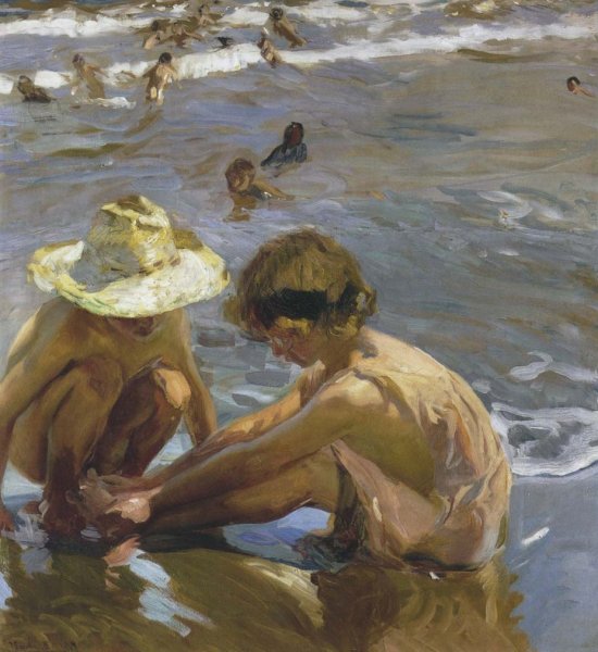 Main Product Photo of Wounded Foot Painting by Joaquin Sorolla y Bastida