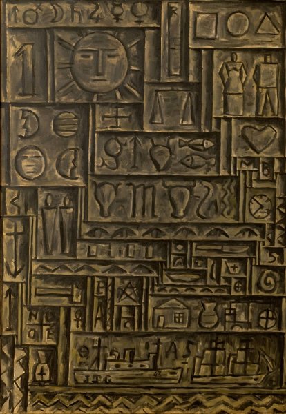 Arte universal  by Joaquin Torres-Garcia - Hand-Painted Oil Painting Reproduction