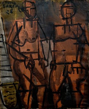 Composicion by Joaquin Torres-Garcia Oil Painting