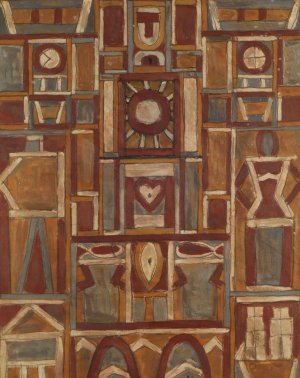 El hombre by Joaquin Torres-Garcia Oil Painting