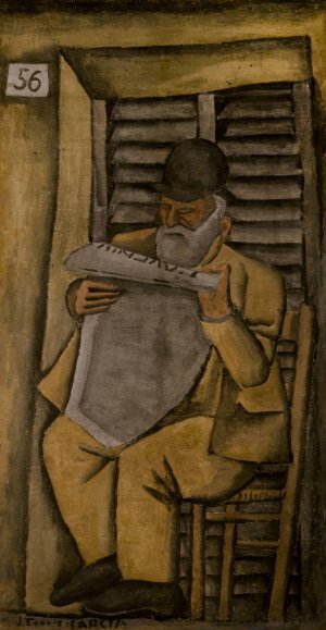 Figura de hombre by Joaquin Torres-Garcia Oil Painting