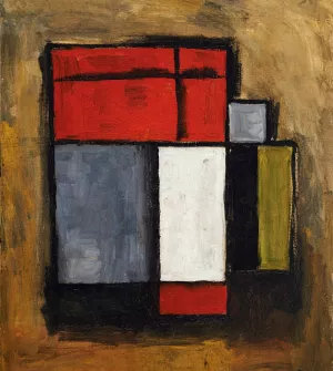 Formas abstractas by Joaquin Torres-Garcia Oil Painting